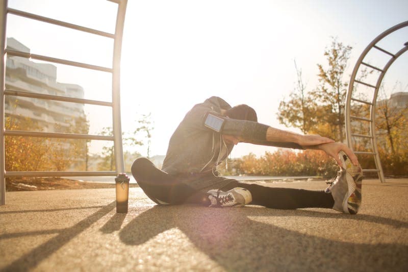 Plantar stretch sequence.